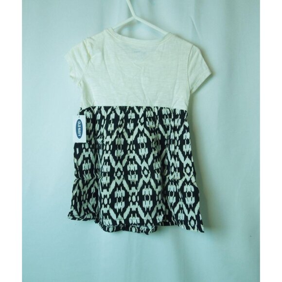 Infant Toddler Girl Fit & Flare White Black Short Sleeve Dress Size 12-18M - Picture 4 of 4